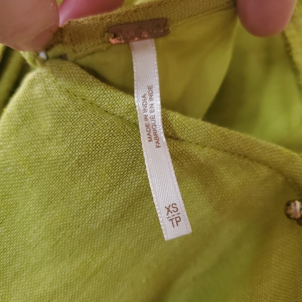 Free People Turnin Heads Mini Dress Size Extra Small Bratz Green - Picture 6 of 11